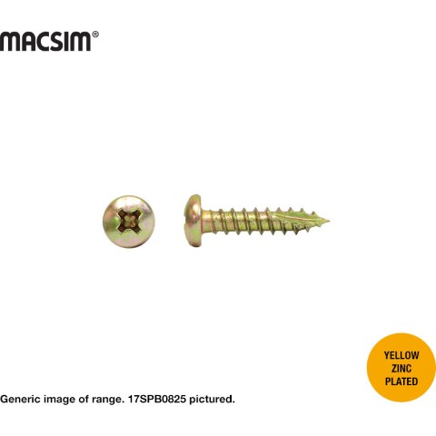 SCREW T17 PAN ZINC 8-15 X 20